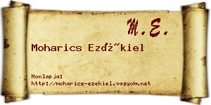 Moharics Ezékiel névjegykártya